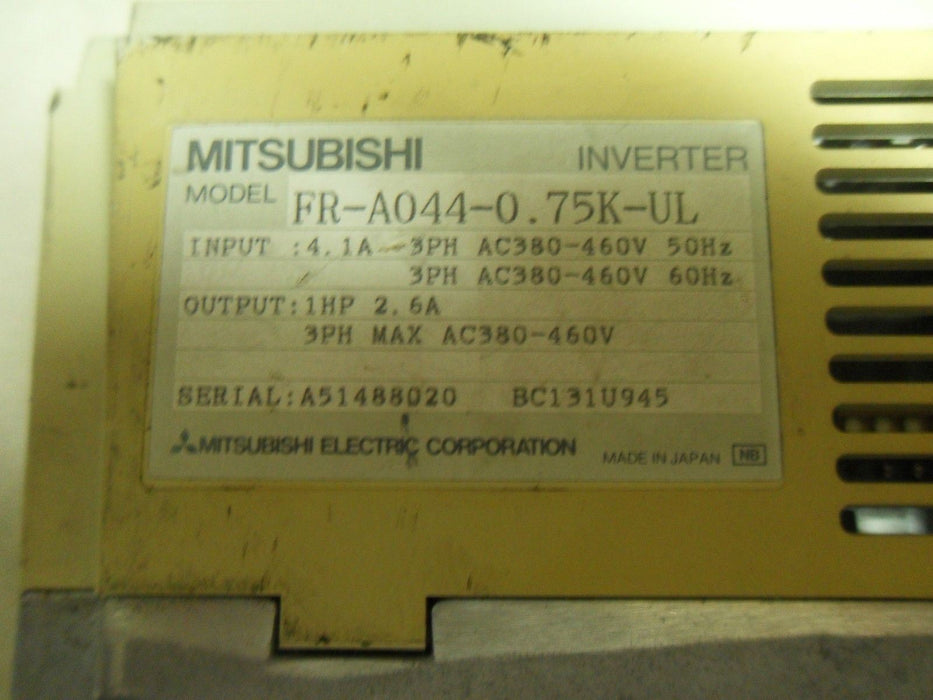 1 MITSUBISHI FR-A044-0.75K-UL DRIVE