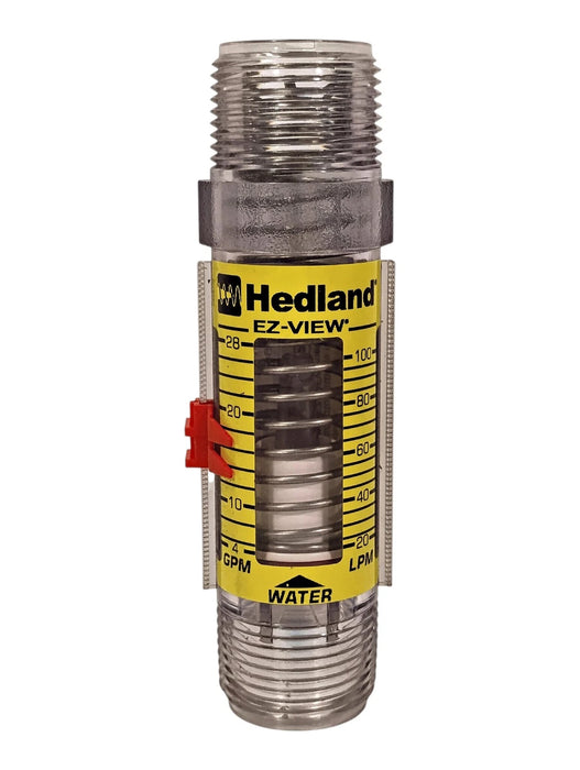 Hedland H621-028 EZ-View 325 psi 4-28 gpm Flow Meter w/ 1 in NPT Ports
