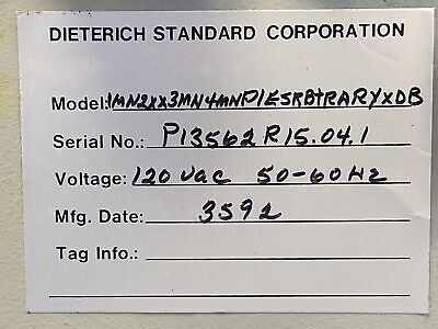Dieterich Standard 1MN2XX3MN4MNP1E5RBTRARYXDB DARTⅡ Flow Computer