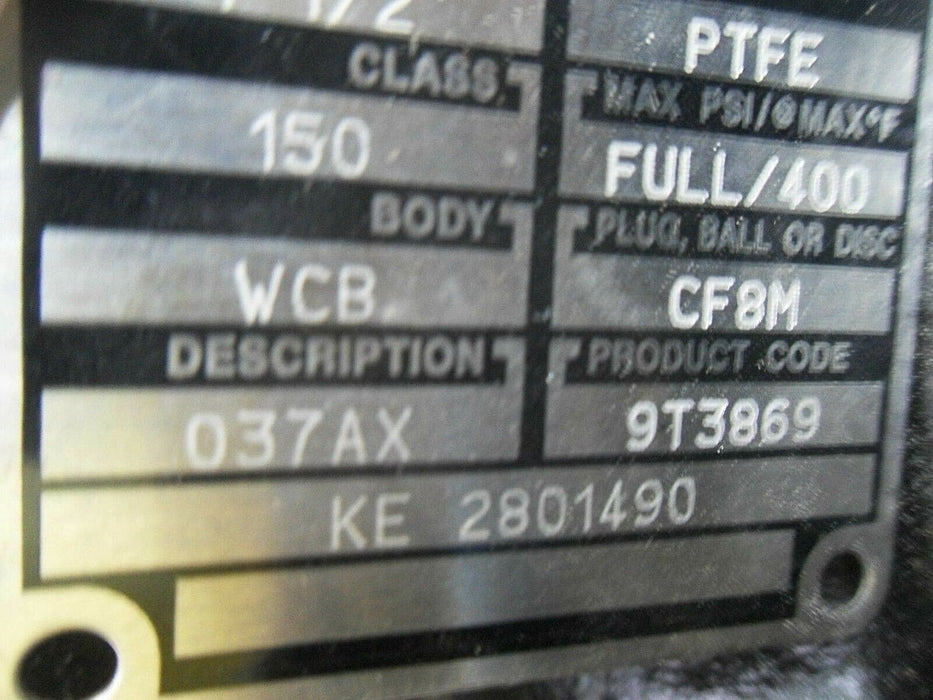 Tufline 037AX Valve 1-1/2" Plug