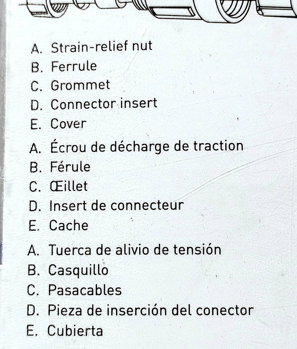 Legrand PS14W47CCV3 125 V AC 15 A 5-15P 2 Pole Watertight Straight Blade Plug