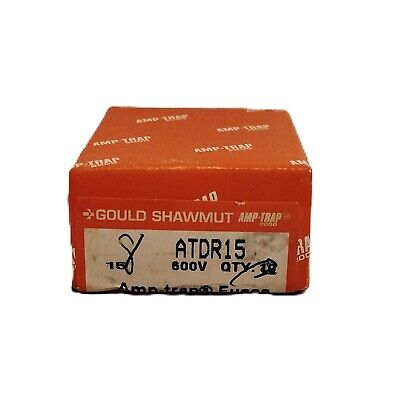 Gould Shawmut ATDR15 300 V DC / 600 V AC 15 A Current-Limiting Time-Delay Fuses