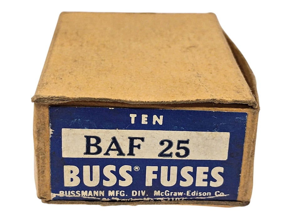 Bussmann BAF-25 250 V AC 25 A Non-Current-Limiting Fast-Acting Fuses