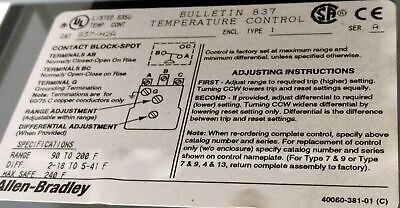 Allen-Bradley 837-H2A Temperature Control Switch