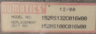 Numatics 152RS132C016W00 1/4" NPTF 10-130 PSIG Pneumatic Regulator