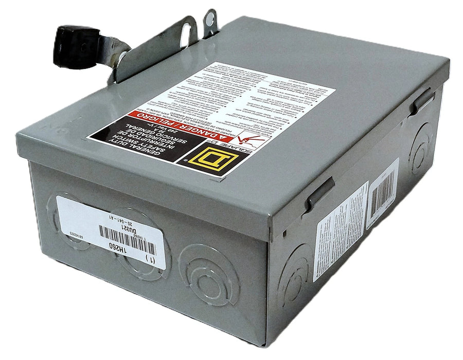 Square D DU321 240 V AC 30 A NEMA 1 Non-Fusible Safety Switch