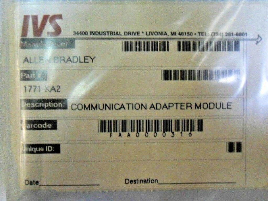 Allen-Bradley 1771-KA2 Communication Adapter Module