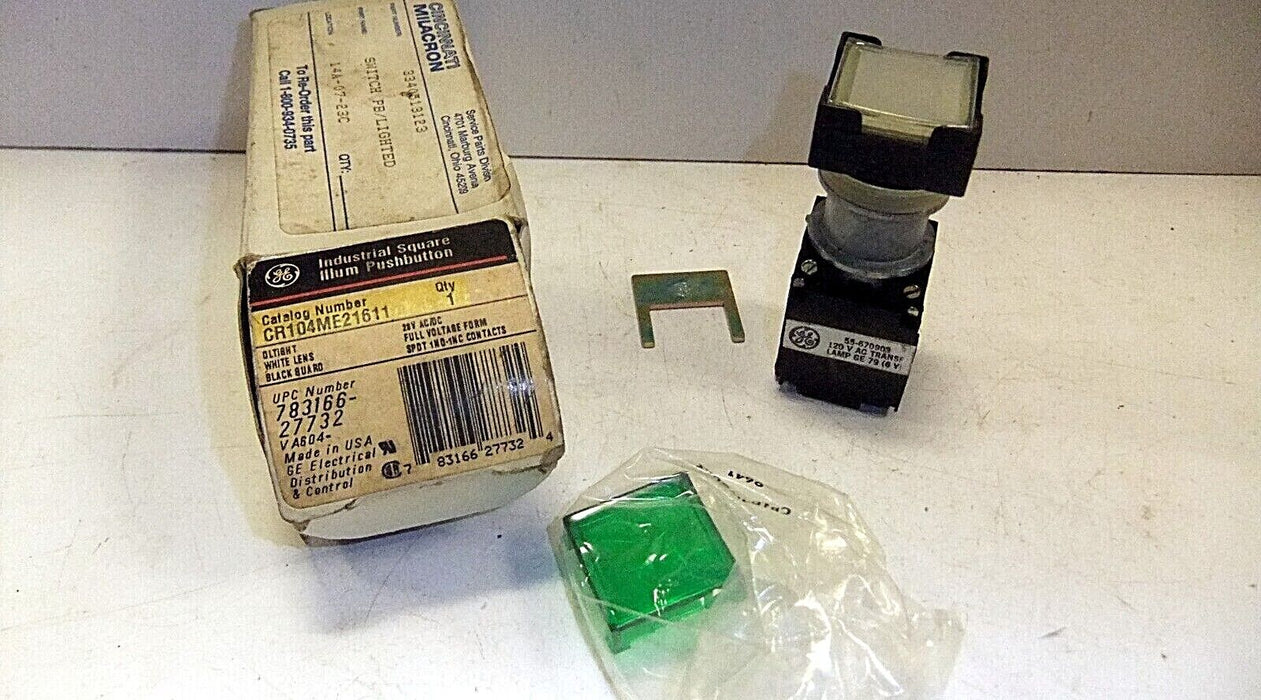 GE CR104ME21611 Illuminated Push Button Green or White