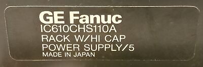 GE Fanuc IC610CHS110A 5 Slot PLC Rack w/ 110/230 V AC Power Supply Module