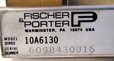 Fischer & Porter 10A6130 1/4" NPT 1380 KPA 200 PSIG 93¬∞ C 200¬∞ F Flow Meter