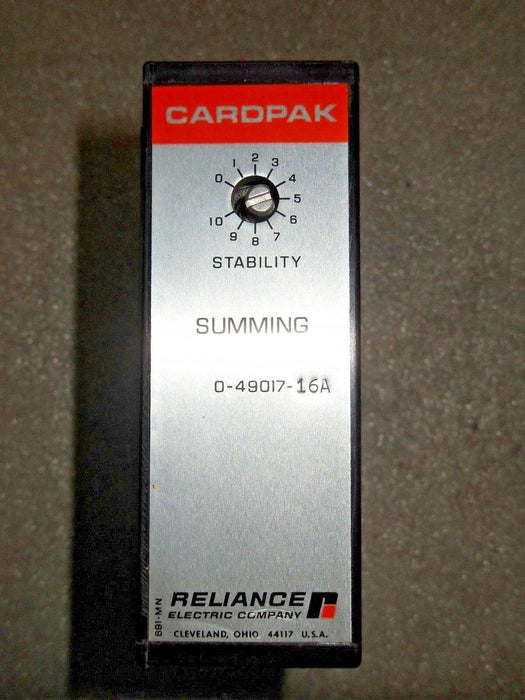 Reliance Electric 0-49017-16A Cardpak Summing Card