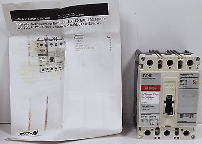 Eaton HFD3035L Series C 600 VAC 35 A Thermal Magnetic Industrial Circuit Breaker