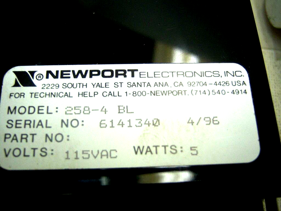 Newport Digital Panel Volt Meter 2584 BL