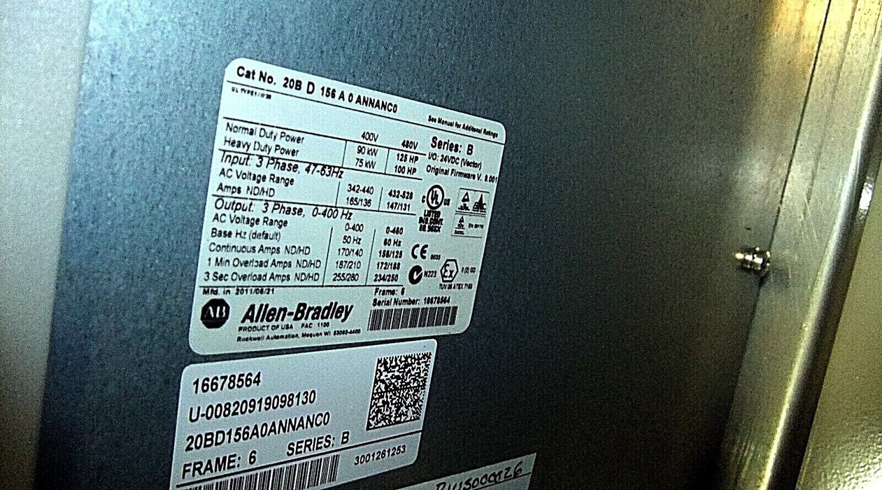 Allen-Bradley PowerFlex 700 / Enclosure 20BD156A0ANNANC0