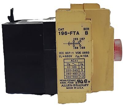 Allen-Bradley 196-FTA Delay-On Pneumatic Time Delay Relay