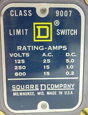 Square D 9007TUB5 Rotary Limit Switch