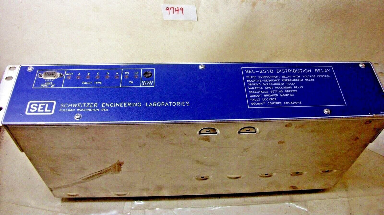 Schweitzer Engineering Distribution Relay 251D00-4356UHGB SEL251-D