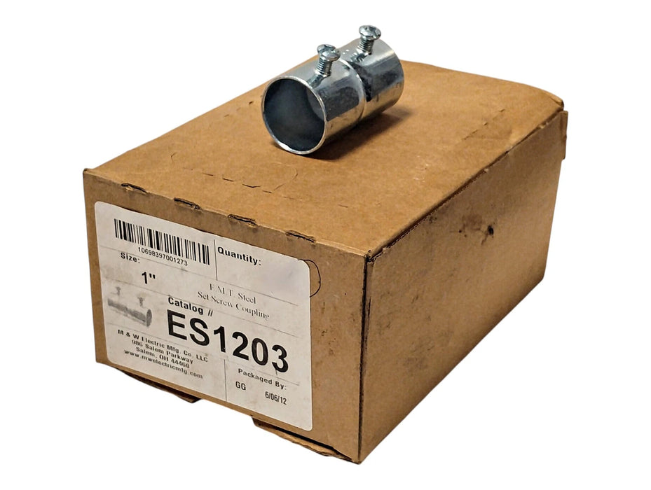 M W Electrical ES1203 1 in EMT Conduit Set Screw Coupling