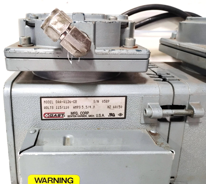 Gast DAA-V126-GB 115/110 V 5.5/4.9 A Diaphragm Air Compressor Vacuum Pump