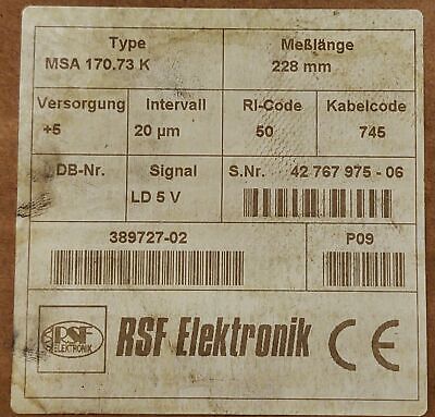 RSF Elektronik 42676975 MSA170.73K Linear Encoder