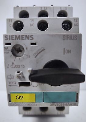 Siemens 3RV1021-1AA10 400VAC 21A 3-Pole Circuit Breaker