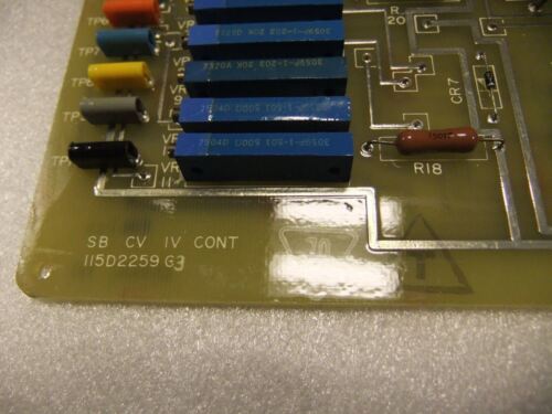 GE PC Board 115D2259G3 SB CV IV CONT