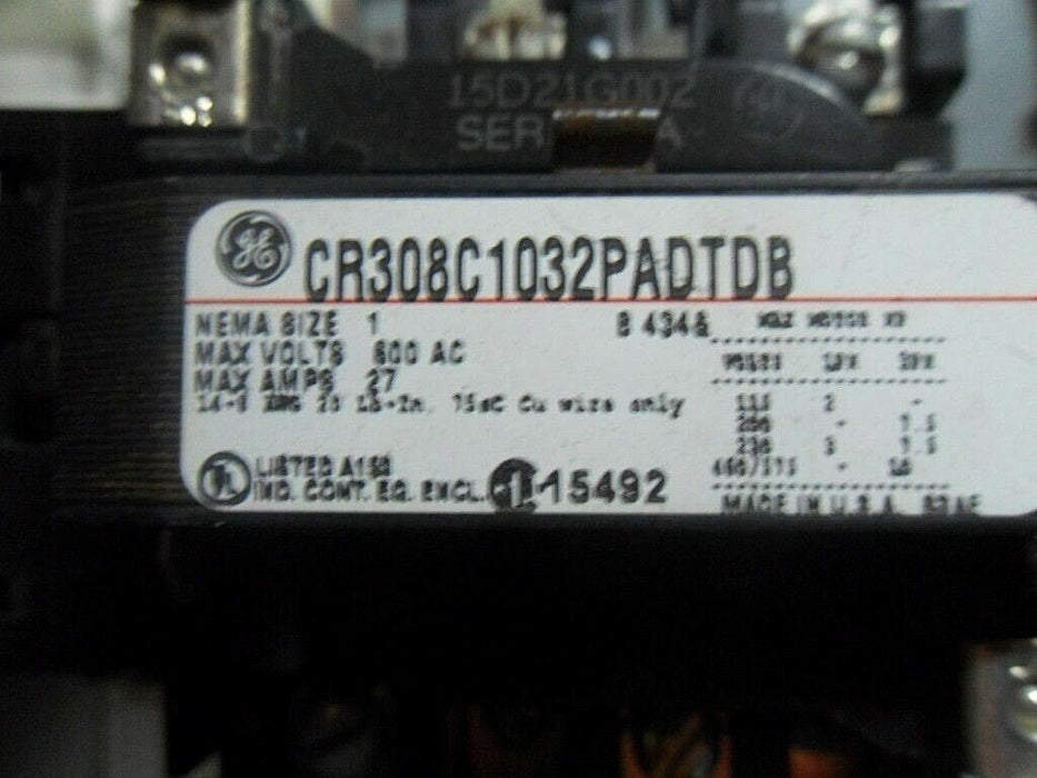GE CR308C1032PADTDB Combination Starter W/ Nema Enclosure