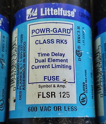 Littelfuse FLSR-125 POWR-GARD 125 A Class RK5 Current-Limiting Time-Delay Fuses