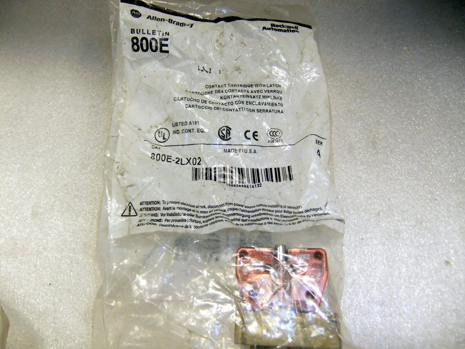 Allen-Bradley Contact Cartridge with Latch 800E-2LX02