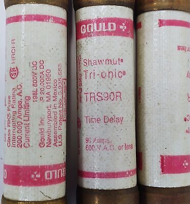 Gould Shawmut TRS90R TRI-IONIC 90 A 600 V Current Limiting Time Delay Fuse