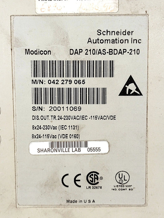 AEG DAP-210/AS-BDAP-210 042 279 065 24-230 V AC Digital PLC Output Module