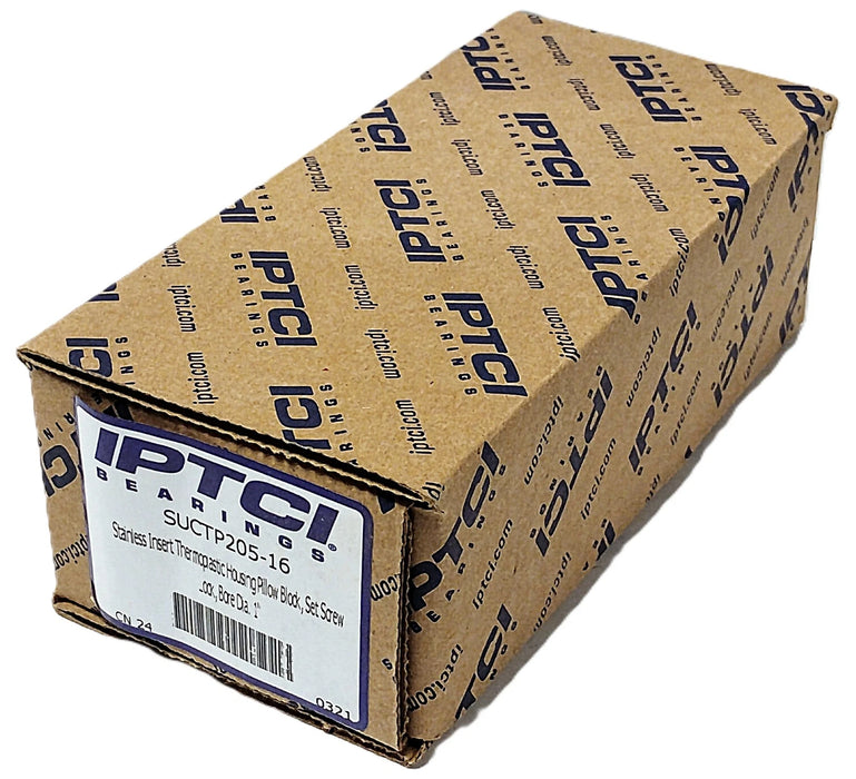 IPTCI SUCTP205-16 Pillow Block w/ 1 in Ball Bearing in Thermoplastic Housing