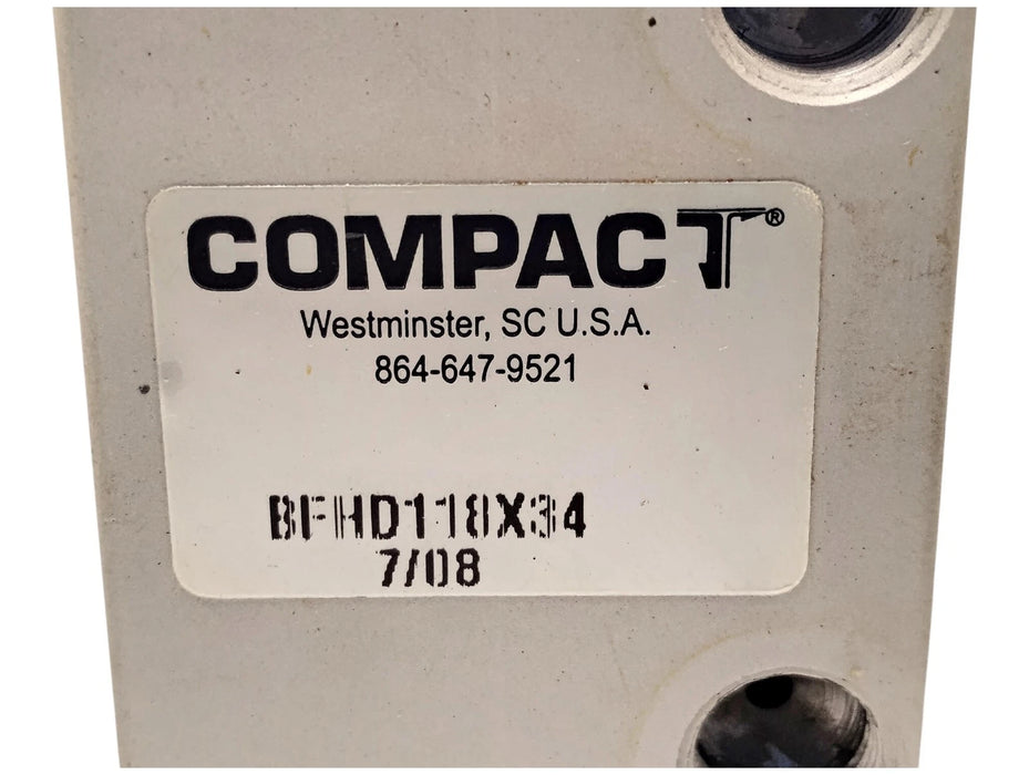 Compact BFHD118X34 250 psi Pneumatic Square Inch Cylinder