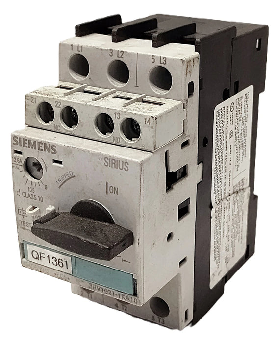 Siemens 3RV1021-1KA10 400/690 V 9/12.5 A Circuit Breaker w/ Motor Protection