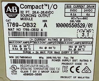 Allen-Bradley 1769-OB32 Ser A 5-24 V DC Solid-State PLC Input/Output Module