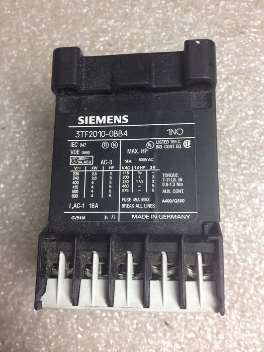 Siemens 3TF2010-0BB4 Contactor