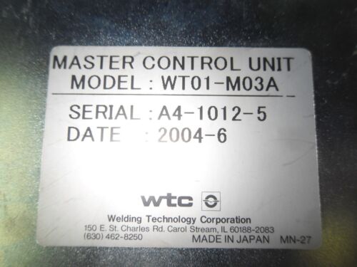 1 WELDING TECHNOLOGY WT01-M03A MASTER CONTROL UNIT