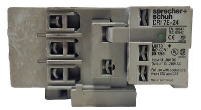 Sprecher + Schuh CA7-30-00 Contactor w/ CRI7E-24 Controller & CA7-PA Contact
