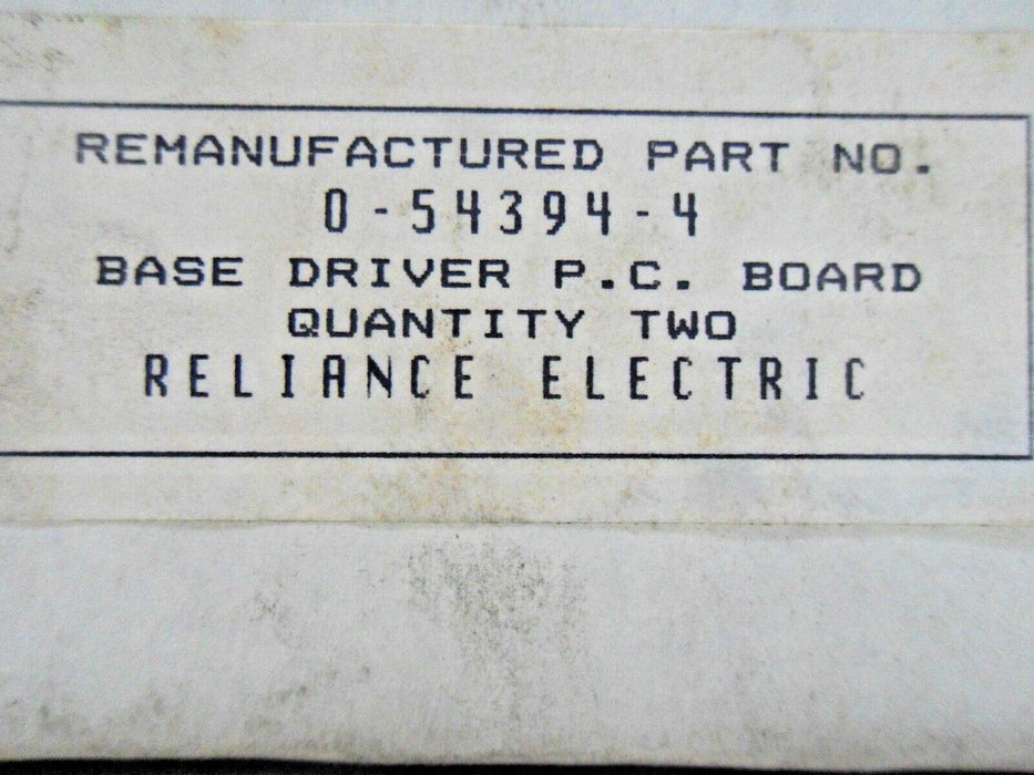 Reliance 0-54394-4 Driver Card Sealed
