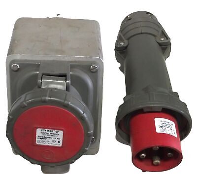 Pass & Seymour PS4100R7-W 480V 3PH 100A Watertight Receptacle w/ PS4100P7-W Plug