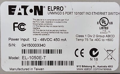 Eaton EL-1050E-T ELPRO PLC Ethernet Switch