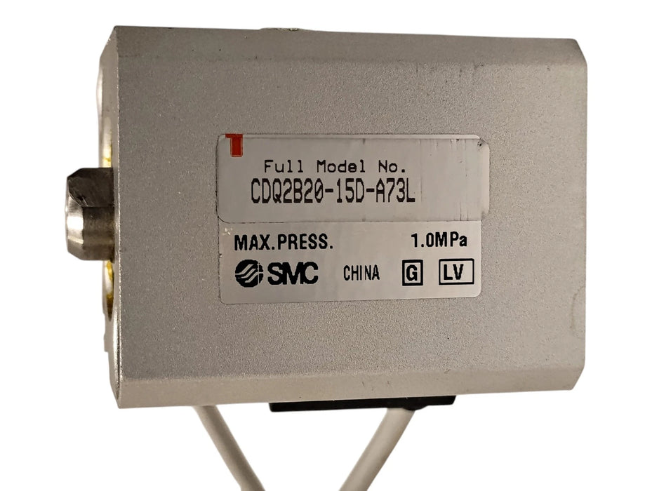 SMC CDQ2B20-15D-A73L 1.0 MPa Pneumatic Compact Cylinder w/ Reed Switch