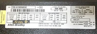Allen-Bradley 150-A180NBDE SerB 480VAC 180A SMC Plus Soft Start Motor Controller