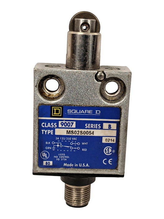 Square D 9007MS02S0054 240VAC/28VDC 10 A Roller Plunger Limit Switch