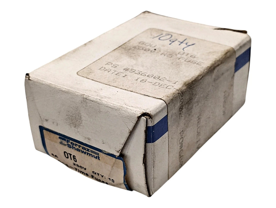 Ferraz Shawmut OT6 250 V AC/DC 6 A One-Time Fast-Acting Fuses