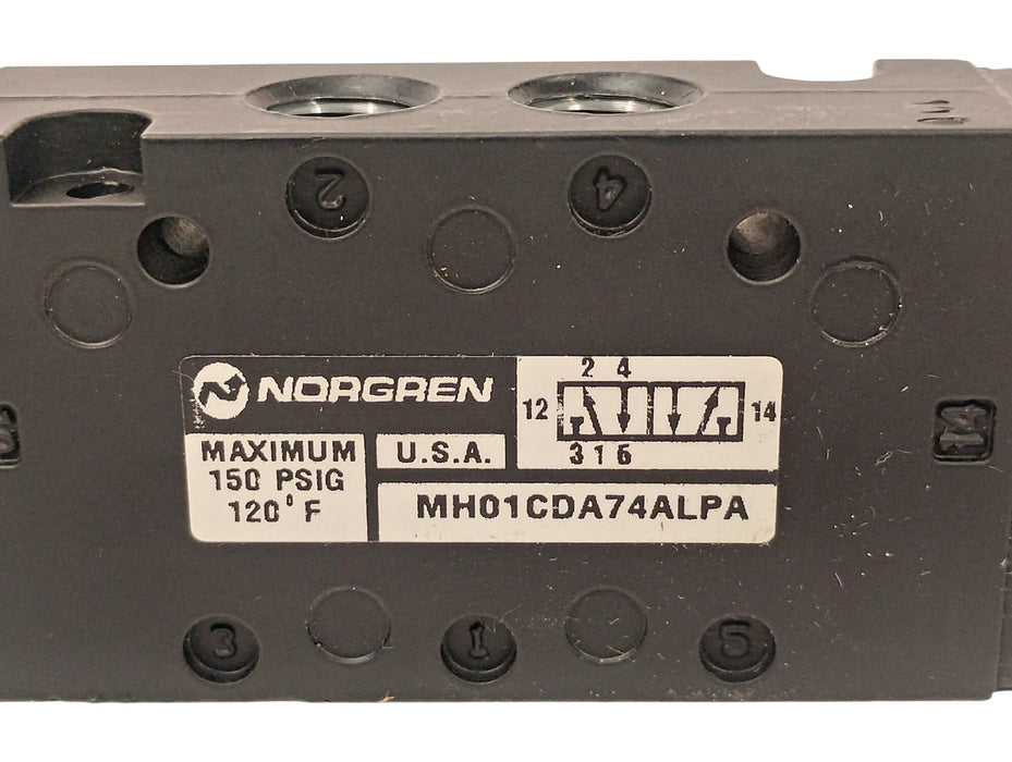 Norgren MH01CDA74ALPA 150 psig Solenoid Valve w/ 24 V DC Coil