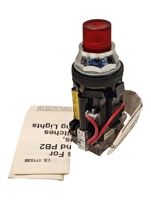Westinghouse PB1GTRT1 Model B 120V AC/DC Push-To-Test Illuminated Red Pushbutton
