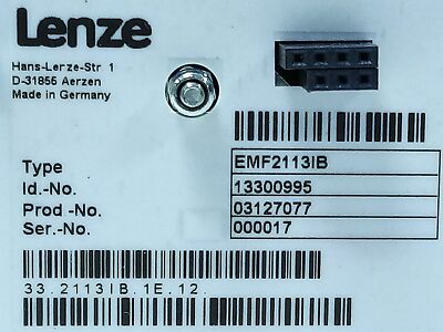 Lenze Americas EMF2113IB 24 V DC 9-pin PLC Communications Module