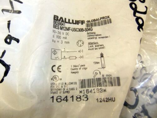 Balluff Proximity Sensor BES M12MF-USC30B-S04G