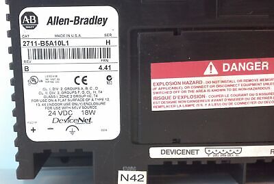 Allen-Bradley 2711-B5A10L1 Ser H Rev B FRN 4.41 24 V DC DeviceNet Panelview 550